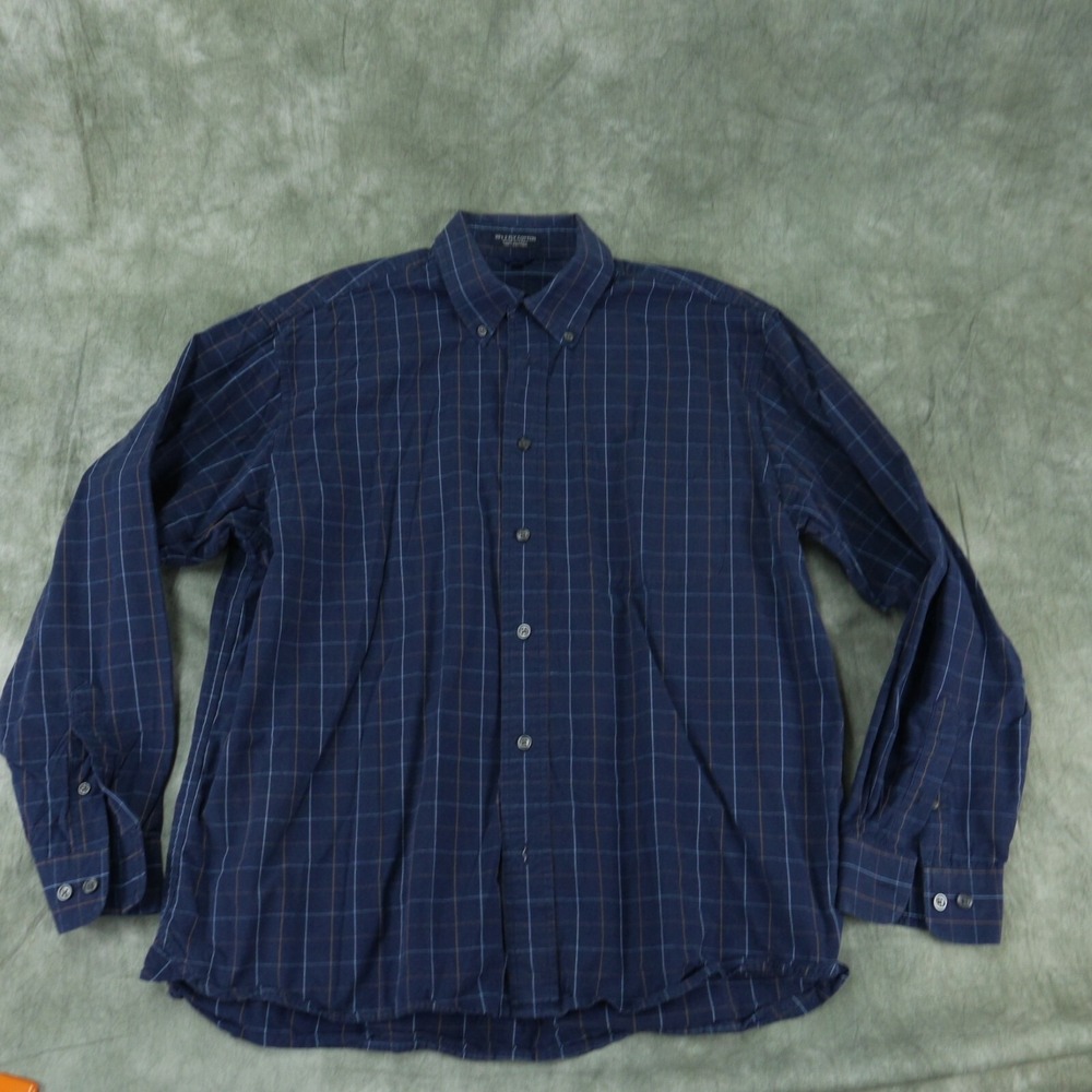 EUC IZOD Plaid Casual Shirt Cotton Long Sleeve Button Down Size L  8629